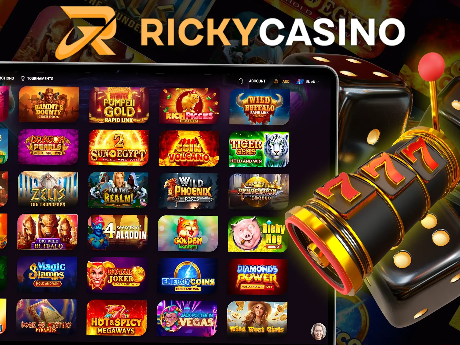 Find your favourite game at Ricky Casino.