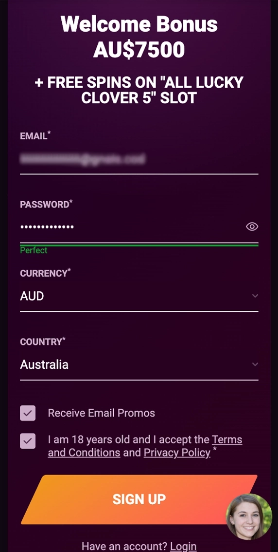 Come up with a strong password for your Ricky Сasino account.